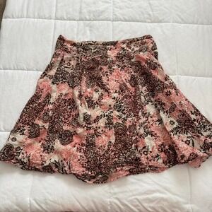 Vintage 2000s Pink & brown Paisley Midi Skirt
